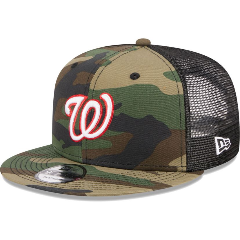 MLB Washington Nationals Woodland Trucker 9FIFTY Snapback Hat