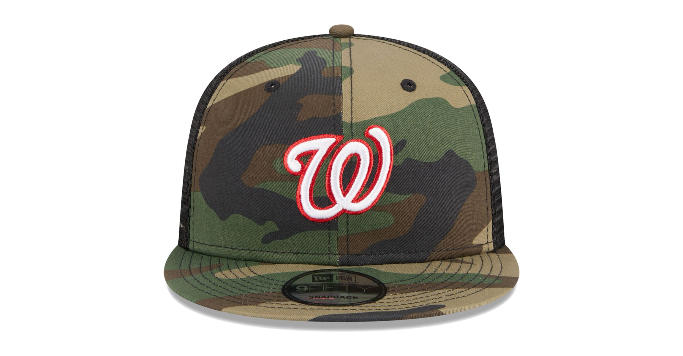 MLB Washington Nationals Woodland Trucker 9FIFTY Snapback Hat