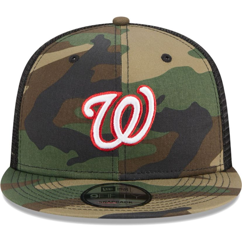 MLB Washington Nationals Woodland Trucker 9FIFTY Snapback Hat