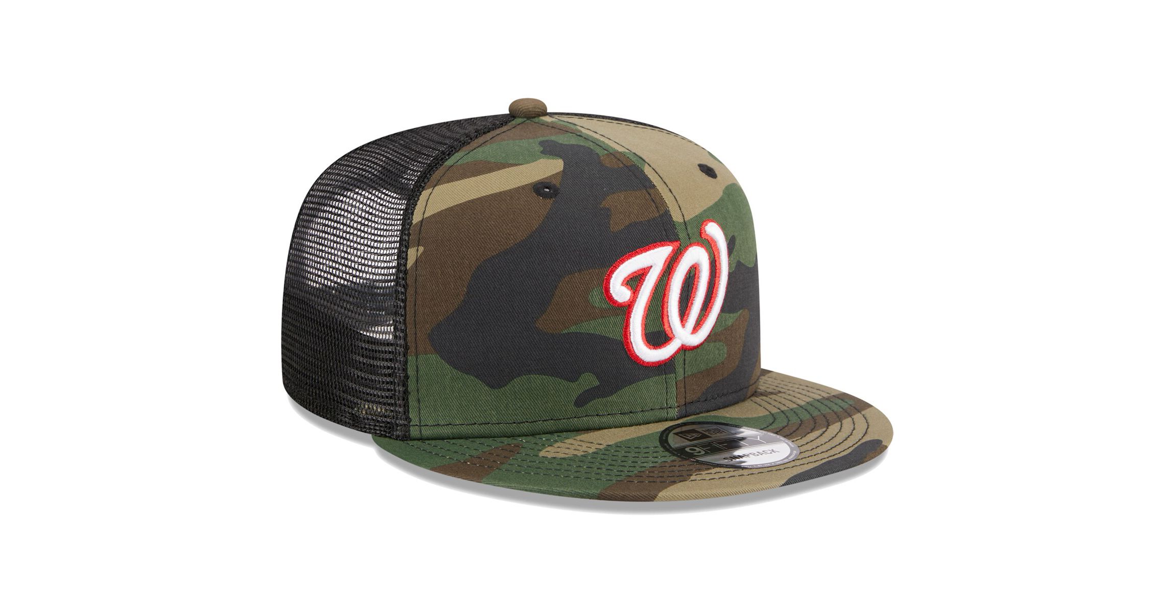 MLB Washington Nationals Woodland Trucker 9FIFTY Snapback Hat