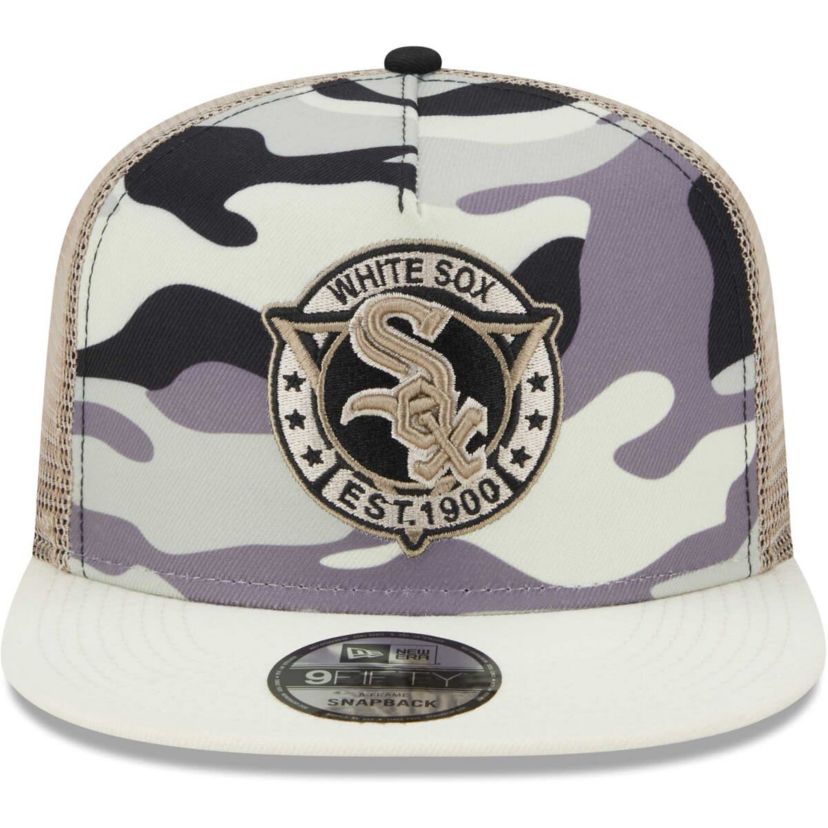 Chicago White Sox MLB Chicago Sox Chrome A-Frame 9FIFTY Trucker Snapback Hat