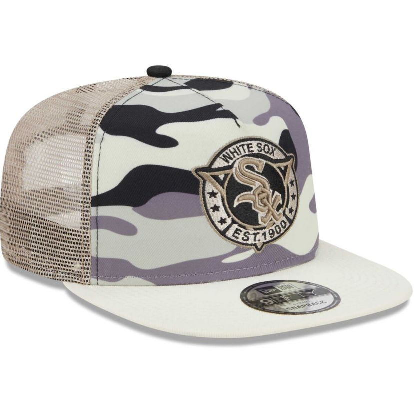 Chicago White Sox MLB Chicago Sox Chrome A-Frame 9FIFTY Trucker Snapback Hat