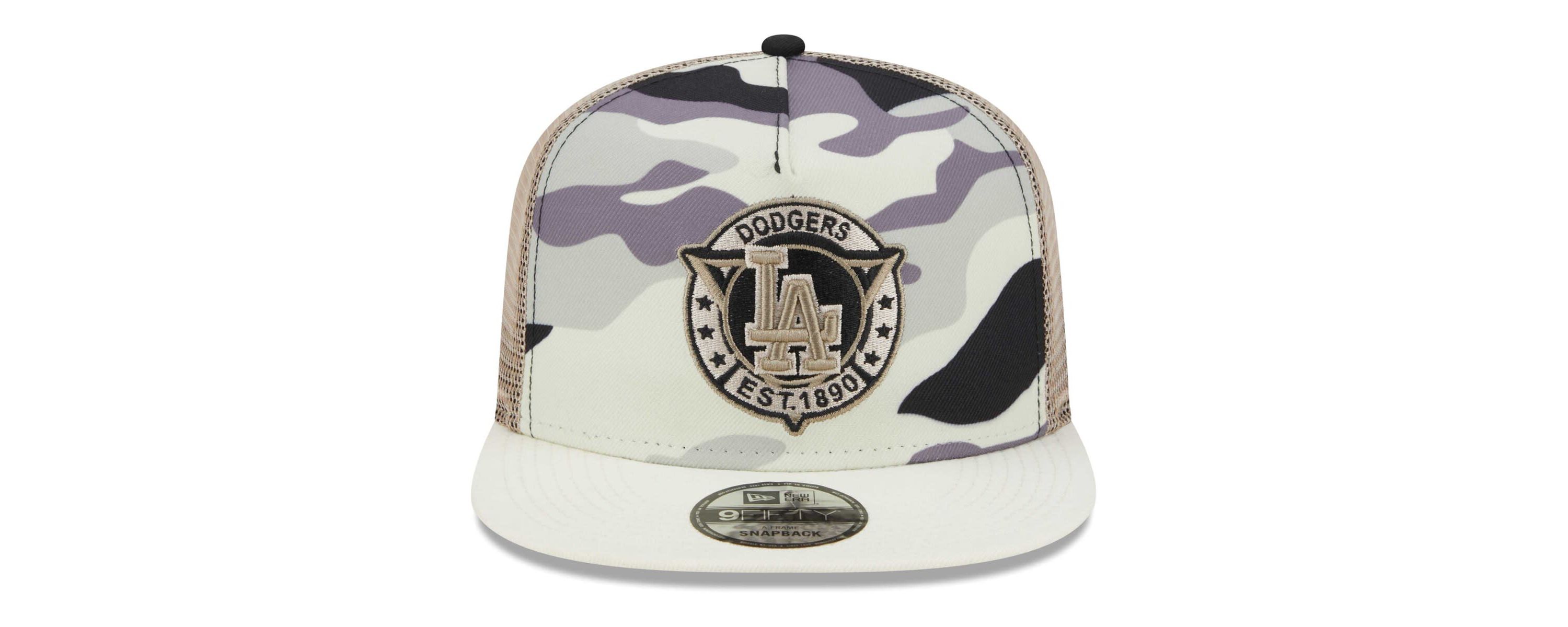 MLB Los Angeles Dodgers Chrome A-Frame 9FIFTY Trucker Snapback Hat
