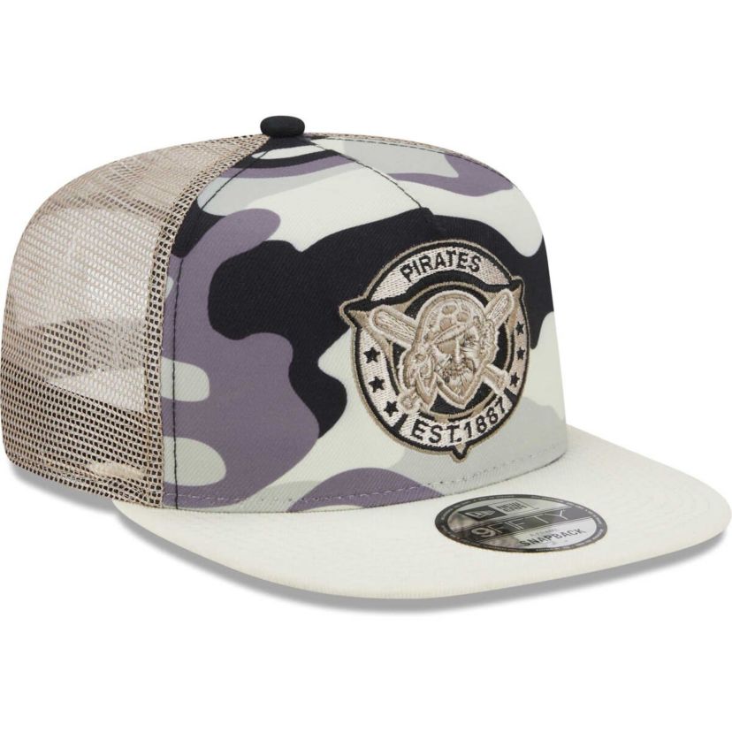 MLB Pittsburgh Pirates Chrome A-Frame 9FIFTY Trucker Snapback Hat