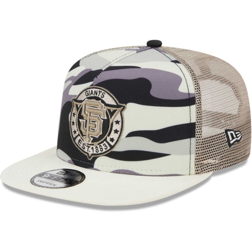 MLB San Francisco Giants Chrome A-Frame 9FIFTY Trucker Snapback Hat
