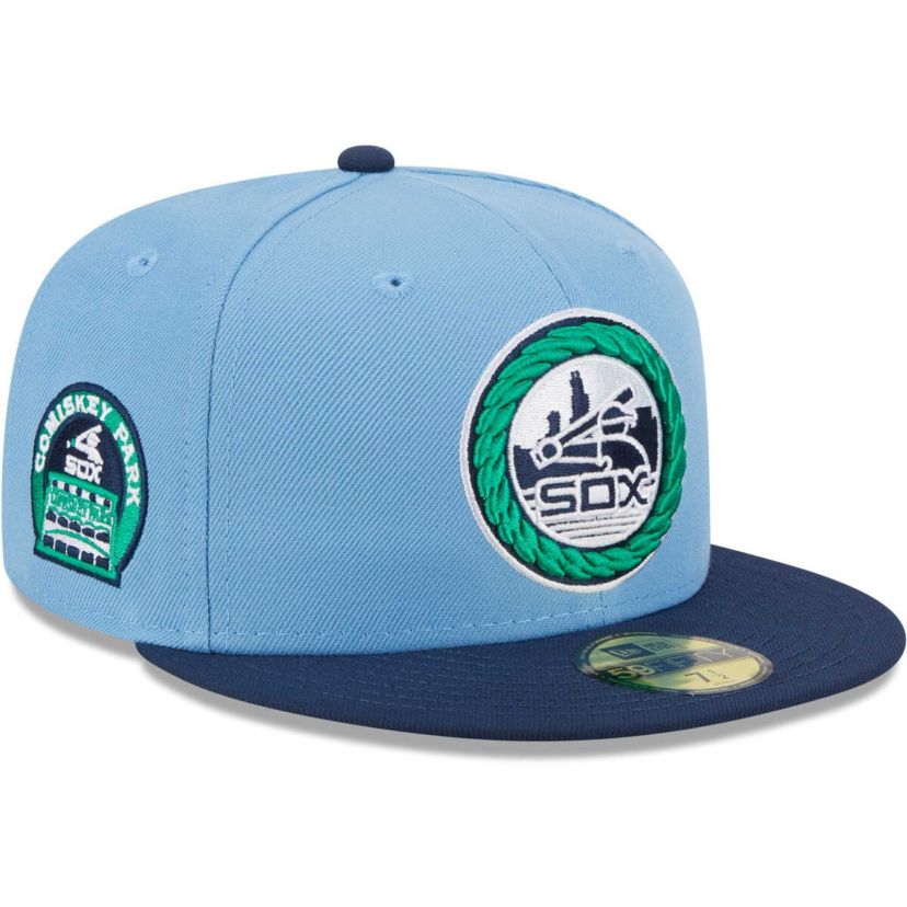 Chicago White Sox MLB Light Blue/Navy Chicago Sox Undervisor 59FIFTY Fitted Hat