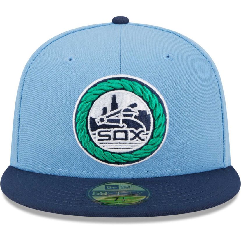 Chicago White Sox MLB Light Blue/Navy Chicago Sox Undervisor 59FIFTY Fitted Hat