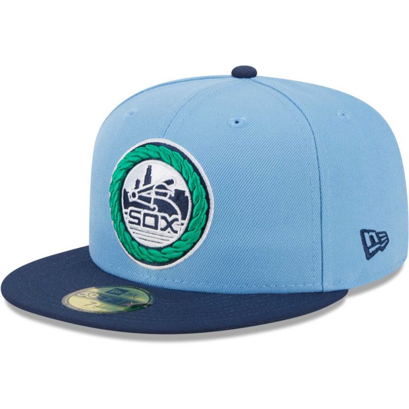Chicago White Sox MLB Light Blue/Navy Chicago Sox Undervisor 59FIFTY Fitted Hat