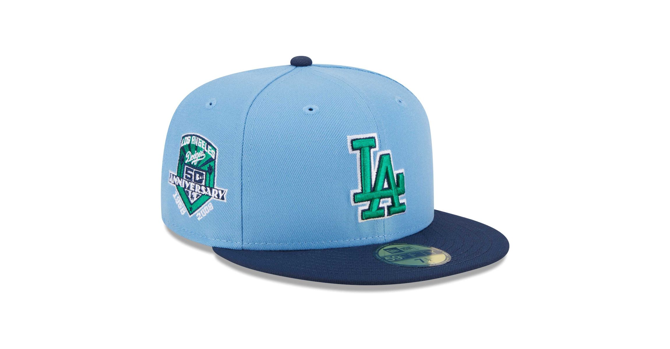 MLB Light Blue/Navy Los Angeles Dodgers Undervisor 59FIFTY Fitted Hat