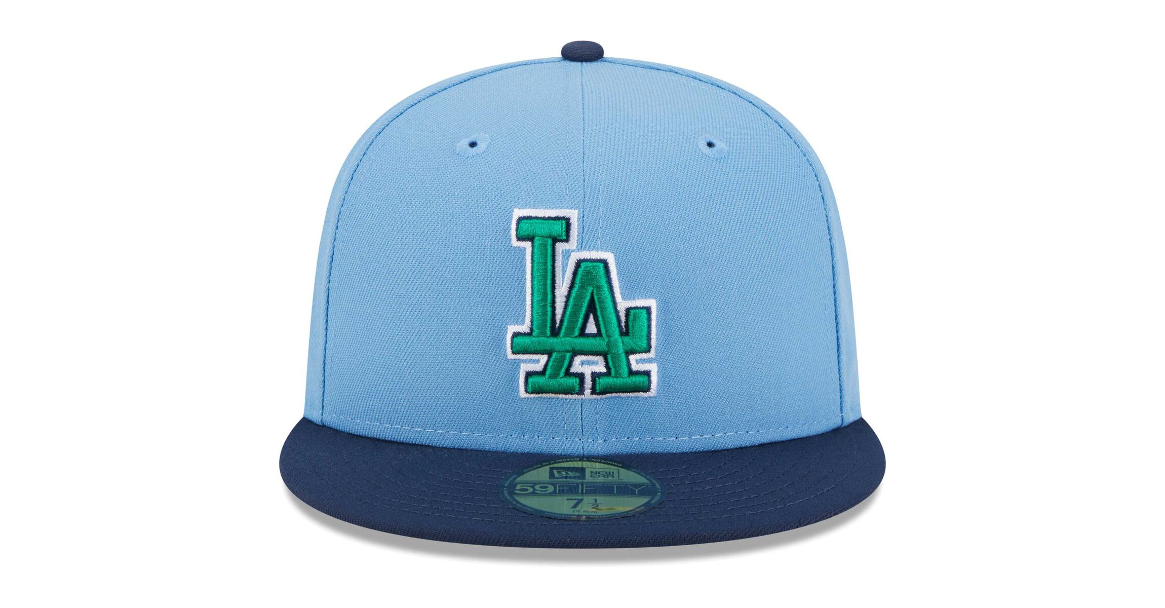 MLB Light Blue/Navy Los Angeles Dodgers Undervisor 59FIFTY Fitted Hat