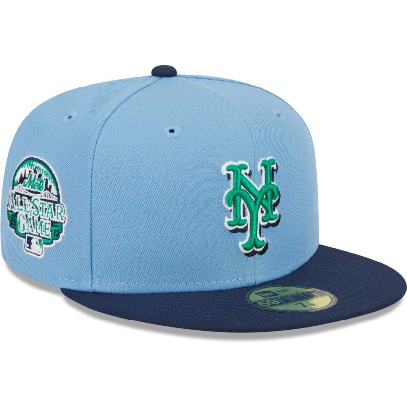 MLB Light Blue/Navy New York Mets Undervisor 59FIFTY Fitted Hat