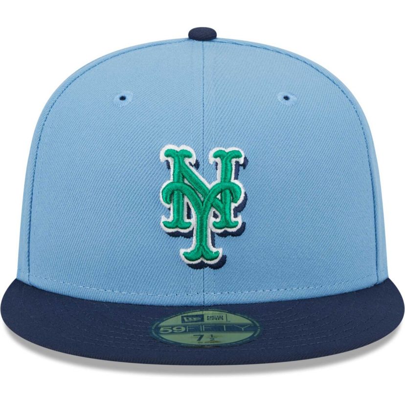 MLB Light Blue/Navy New York Mets Undervisor 59FIFTY Fitted Hat