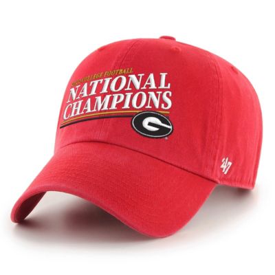 '47 Men's NCAA Georgia Bulldogs NCAA Football Playoff 2022 National s Slant Clean Up Adjustable Hat, Red