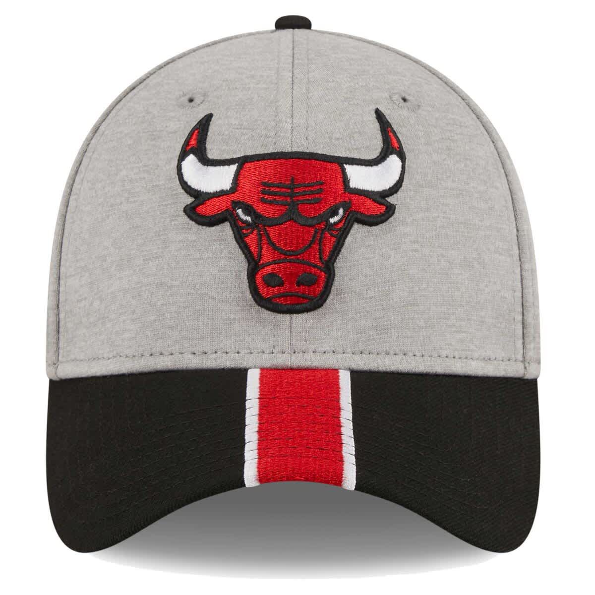 NBA Gray/Black Chicago Bulls Striped 39THIRTY Flex Hat