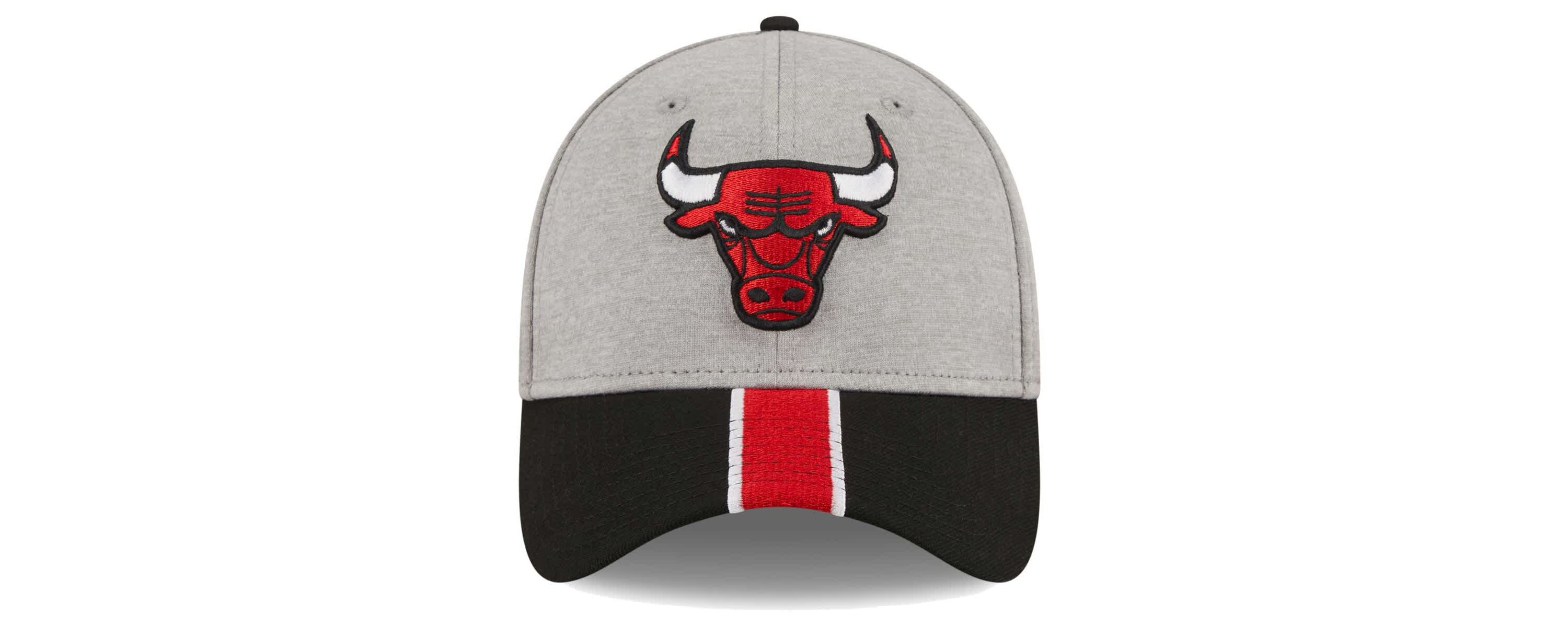 NBA Gray/Black Chicago Bulls Striped 39THIRTY Flex Hat
