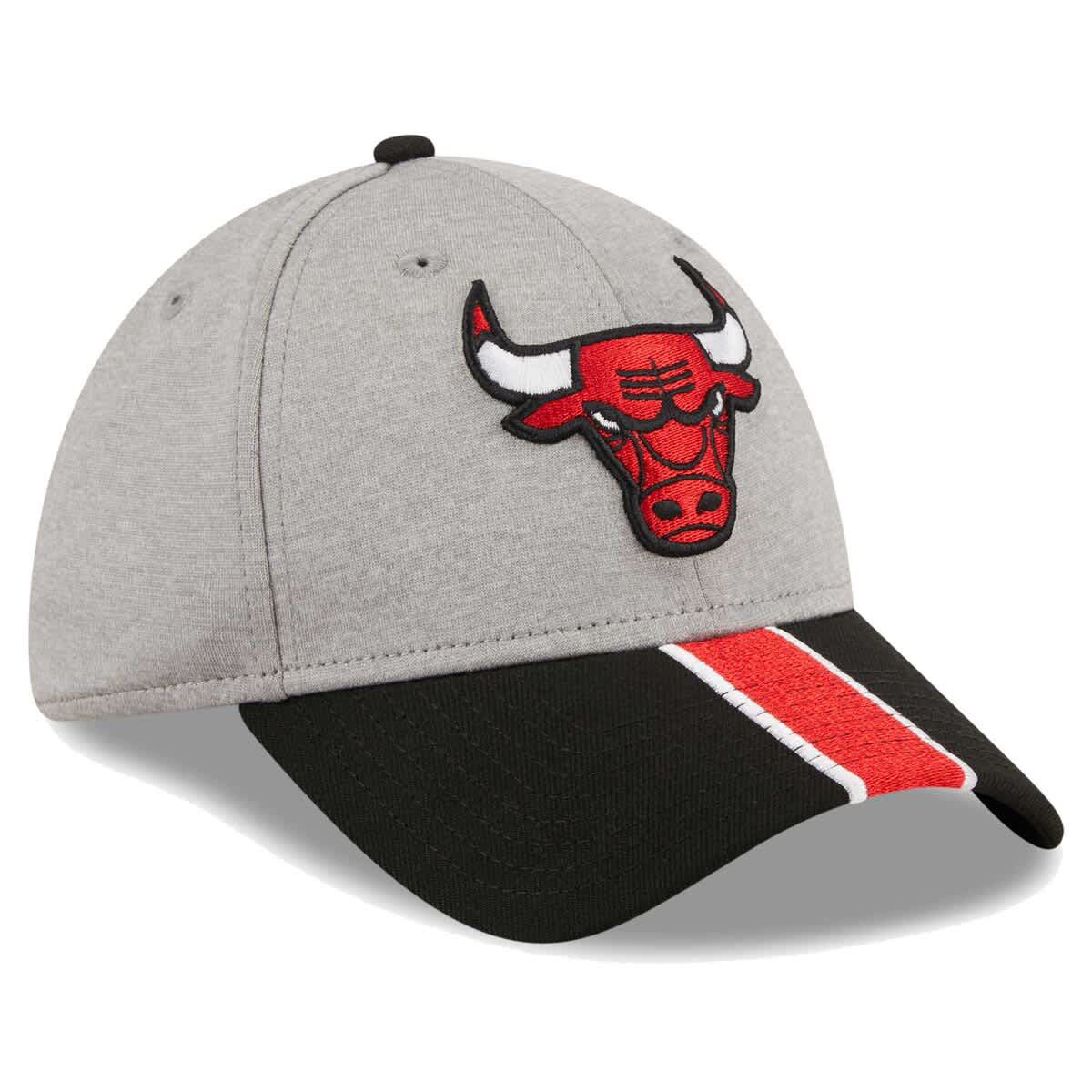 NBA Gray/Black Chicago Bulls Striped 39THIRTY Flex Hat