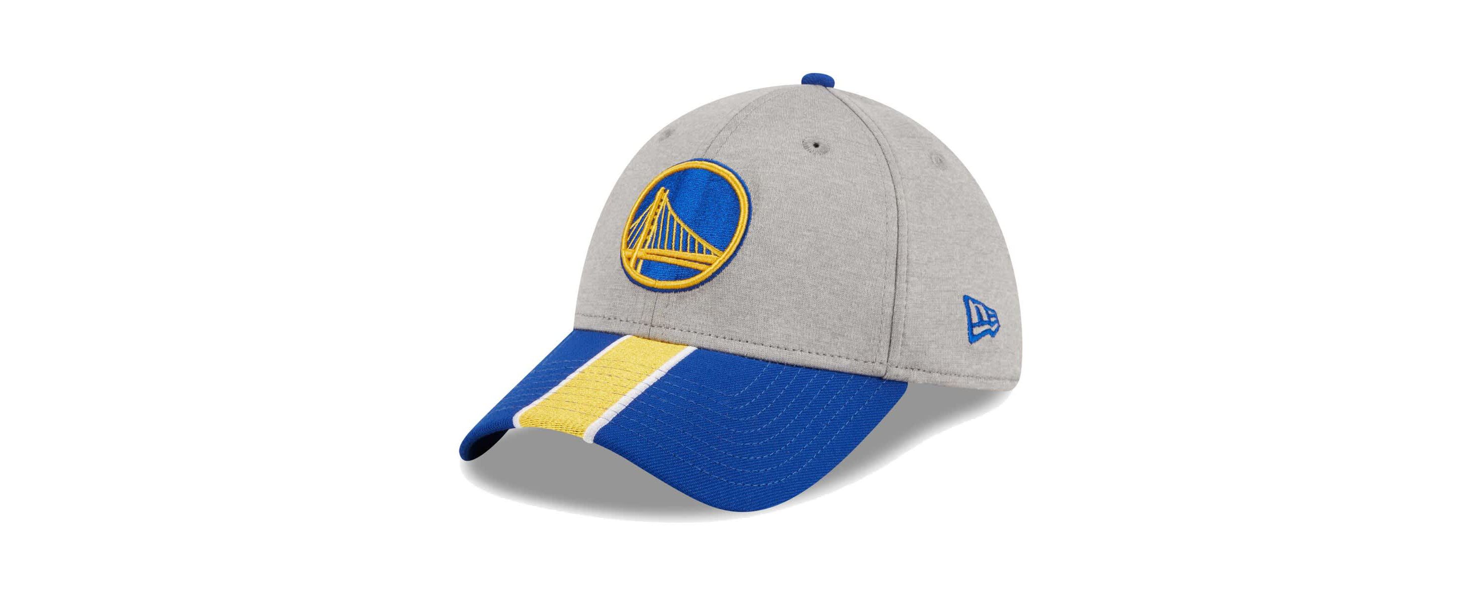 NBA Gray/Royal Golden State Warriors Striped 39THIRTY Flex Hat