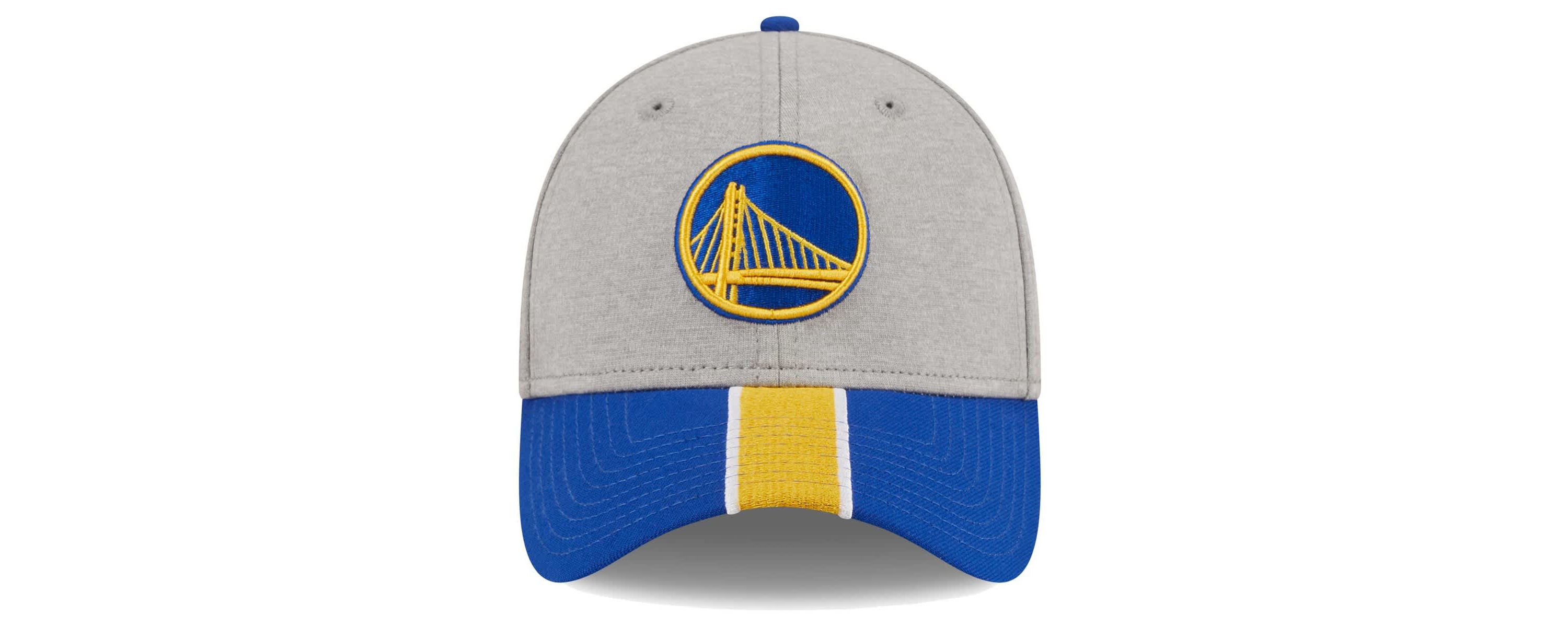 NBA Gray/Royal Golden State Warriors Striped 39THIRTY Flex Hat