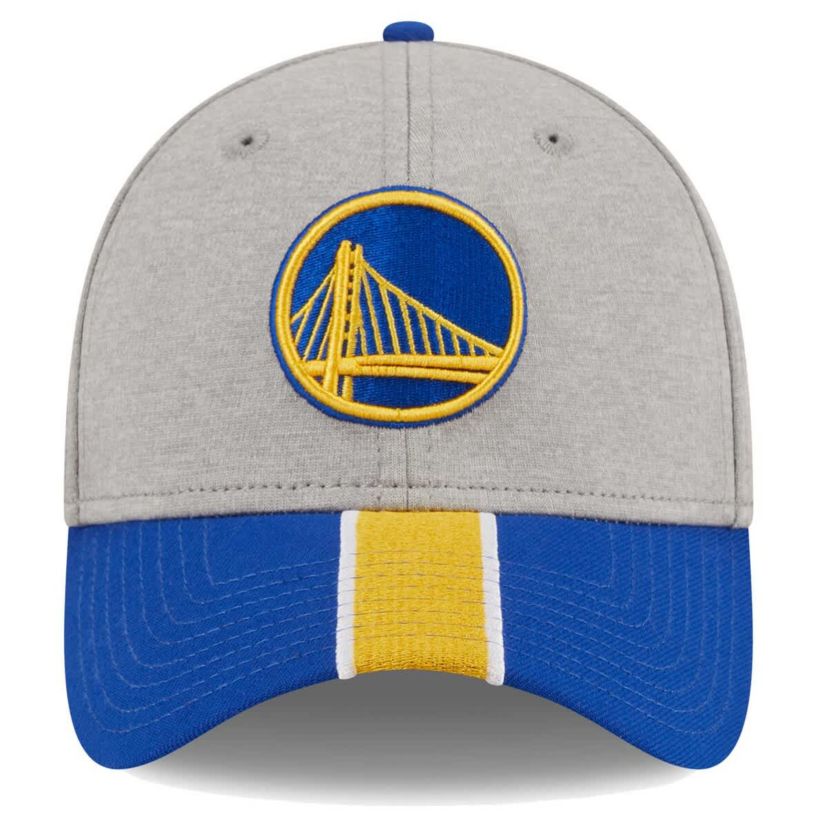NBA Gray/Royal Golden State Warriors Striped 39THIRTY Flex Hat