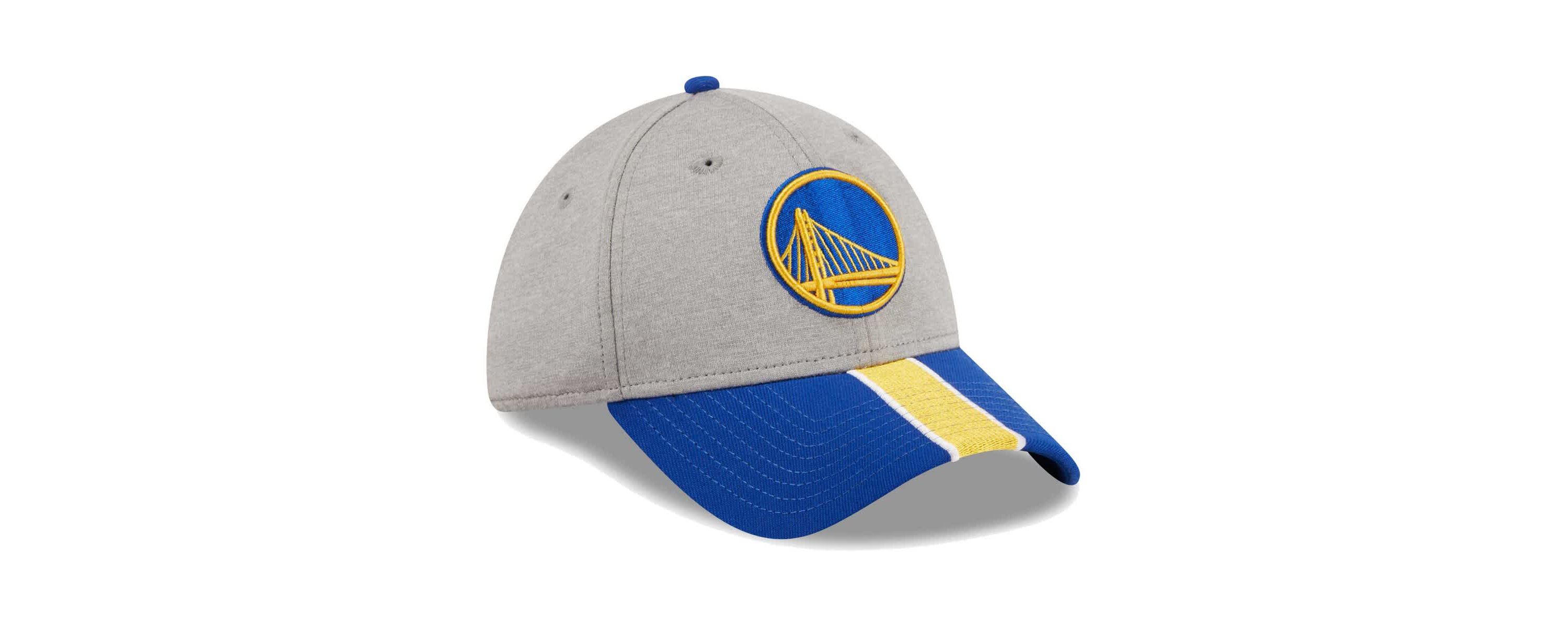 NBA Gray/Royal Golden State Warriors Striped 39THIRTY Flex Hat