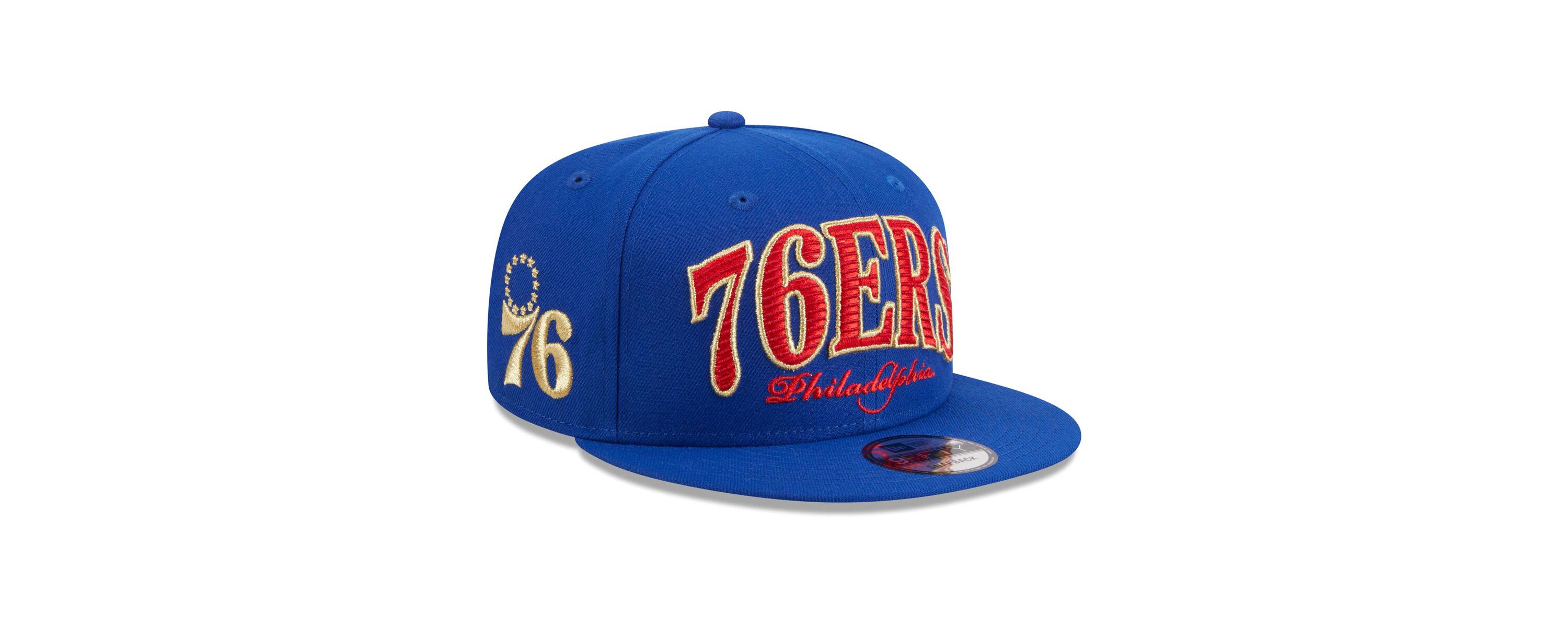 NBA Philadelphia 76ers Golden Tall Text 9FIFTY Snapback Hat