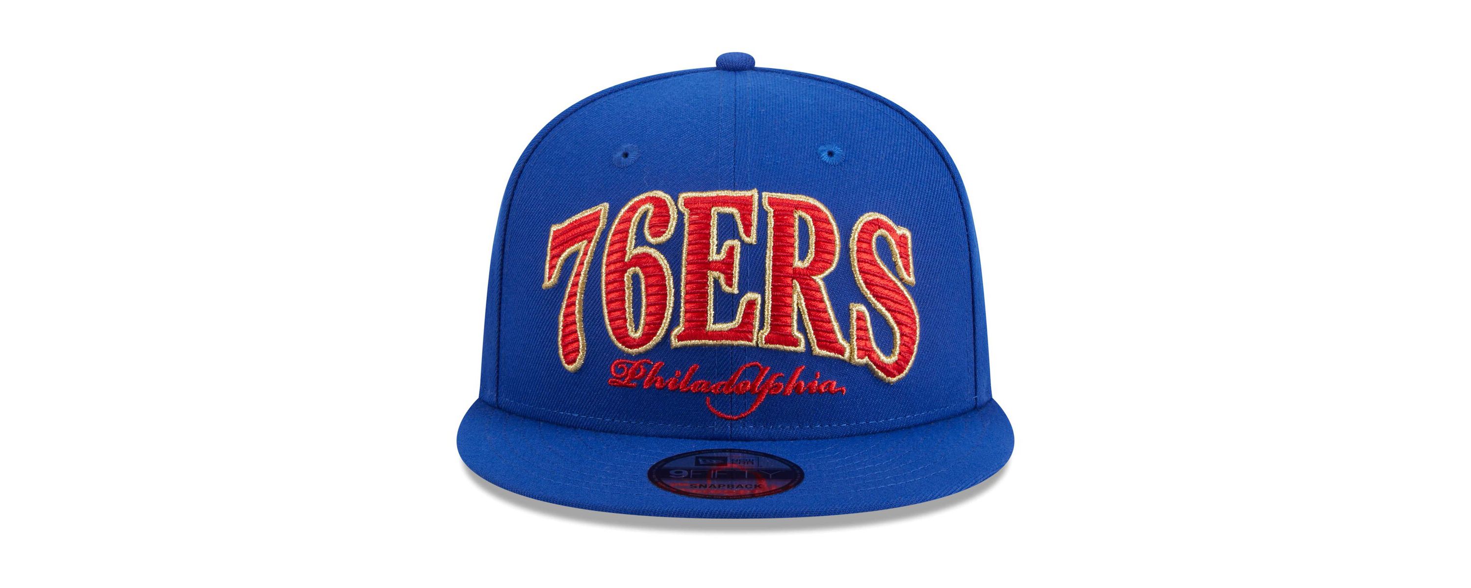 NBA Philadelphia 76ers Golden Tall Text 9FIFTY Snapback Hat
