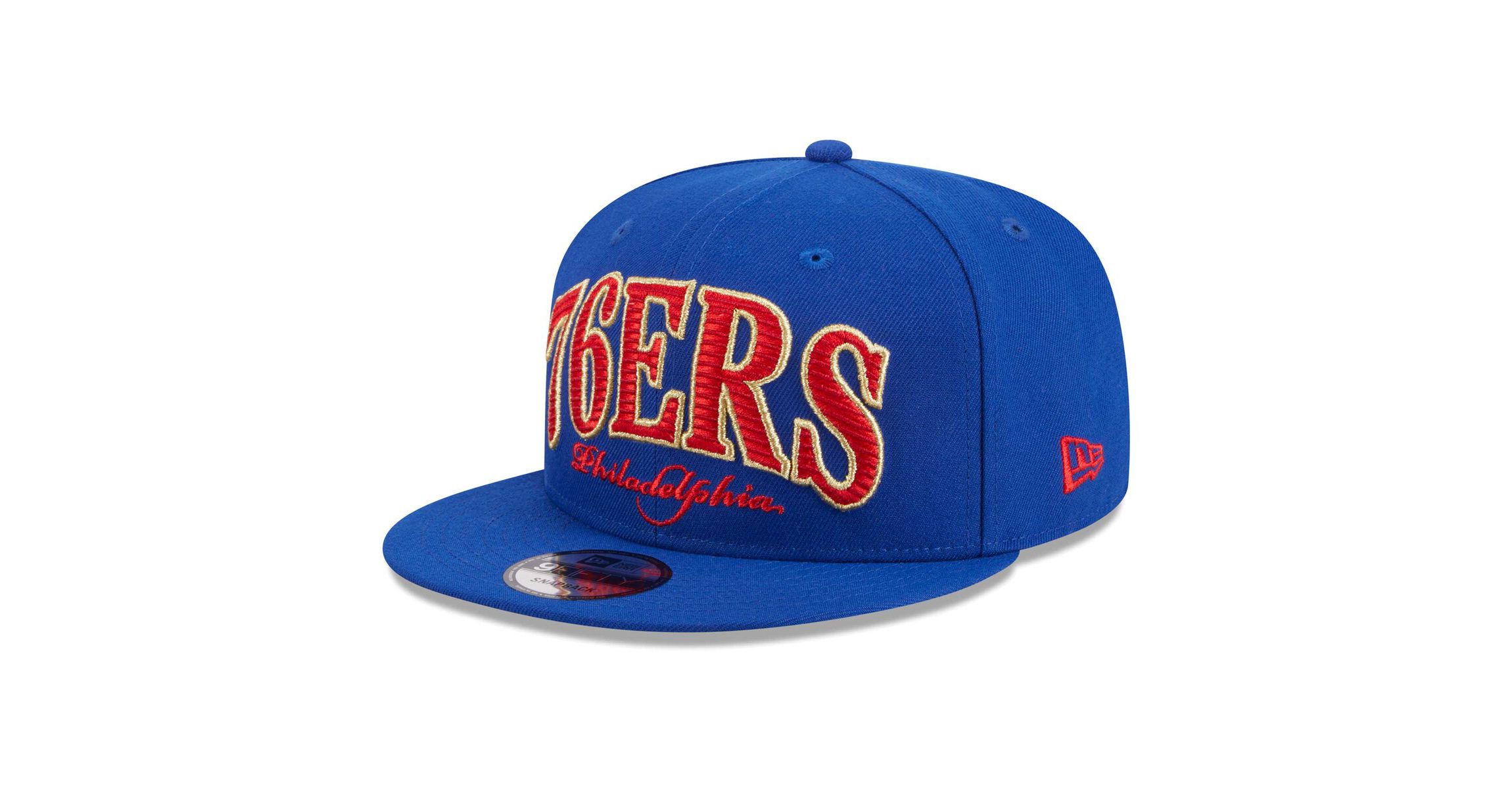 NBA Philadelphia 76ers Golden Tall Text 9FIFTY Snapback Hat