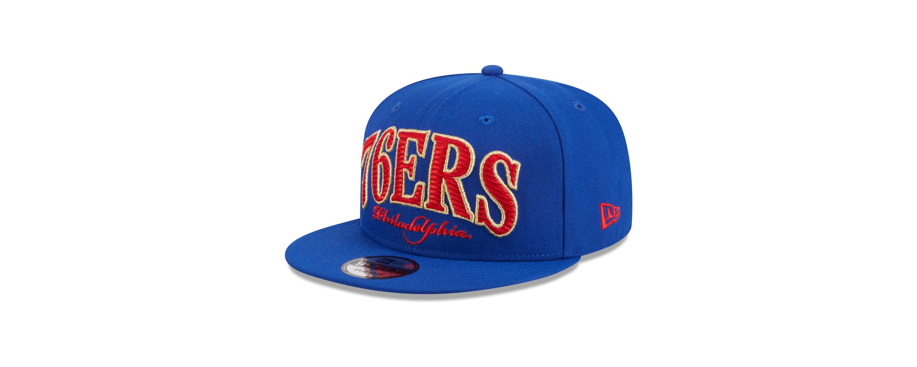 NBA Philadelphia 76ers Golden Tall Text 9FIFTY Snapback Hat