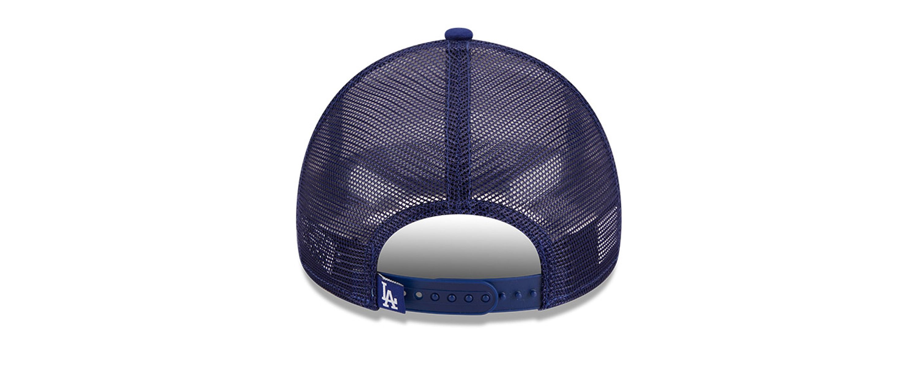 MLB White/Royal Los Angeles Dodgers Stacked A-Frame Trucker 9FORTY Adjustable Hat