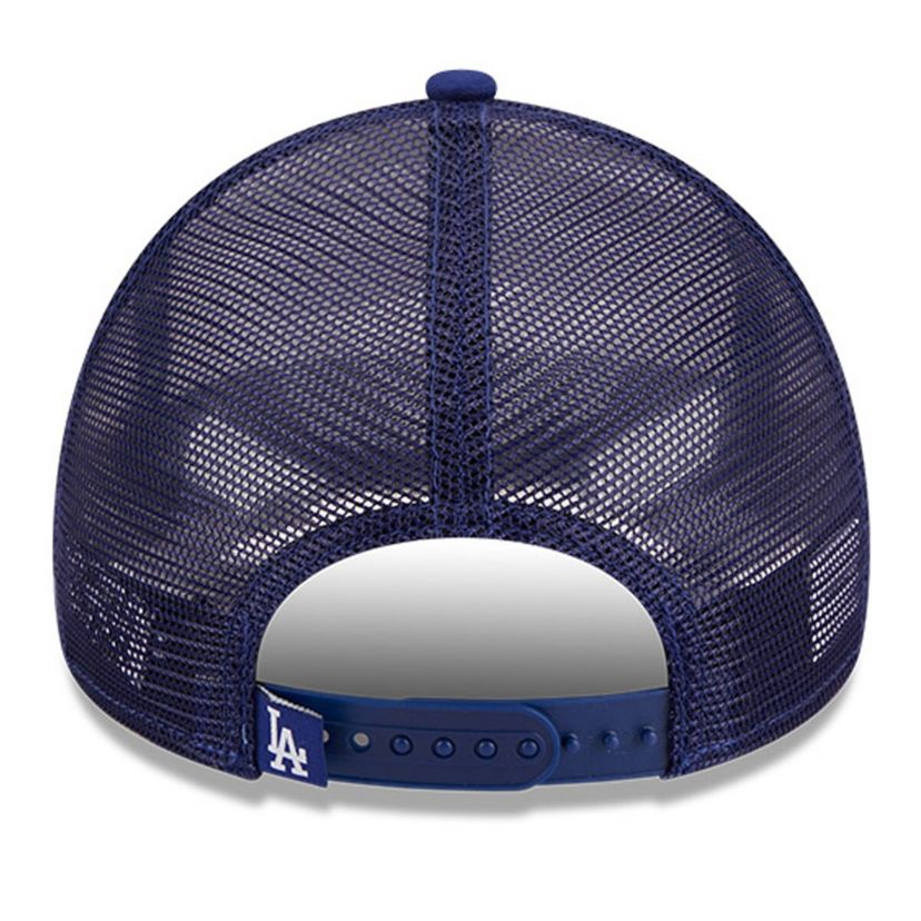 MLB White/Royal Los Angeles Dodgers Stacked A-Frame Trucker 9FORTY Adjustable Hat