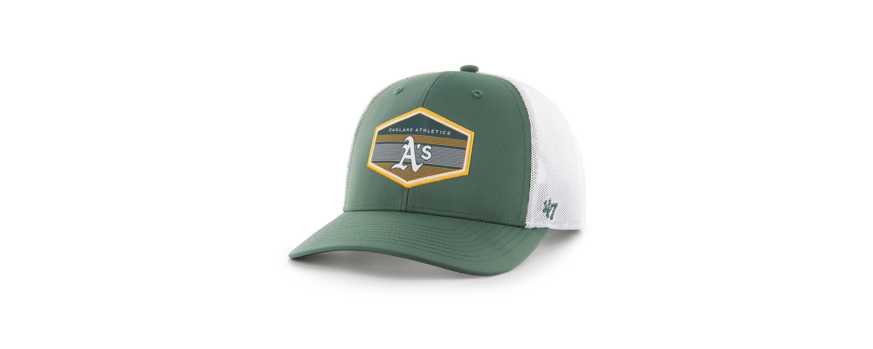 Cooperstown Teams Green/White Oakland Athletics Burgess Trucker Snapback Hat