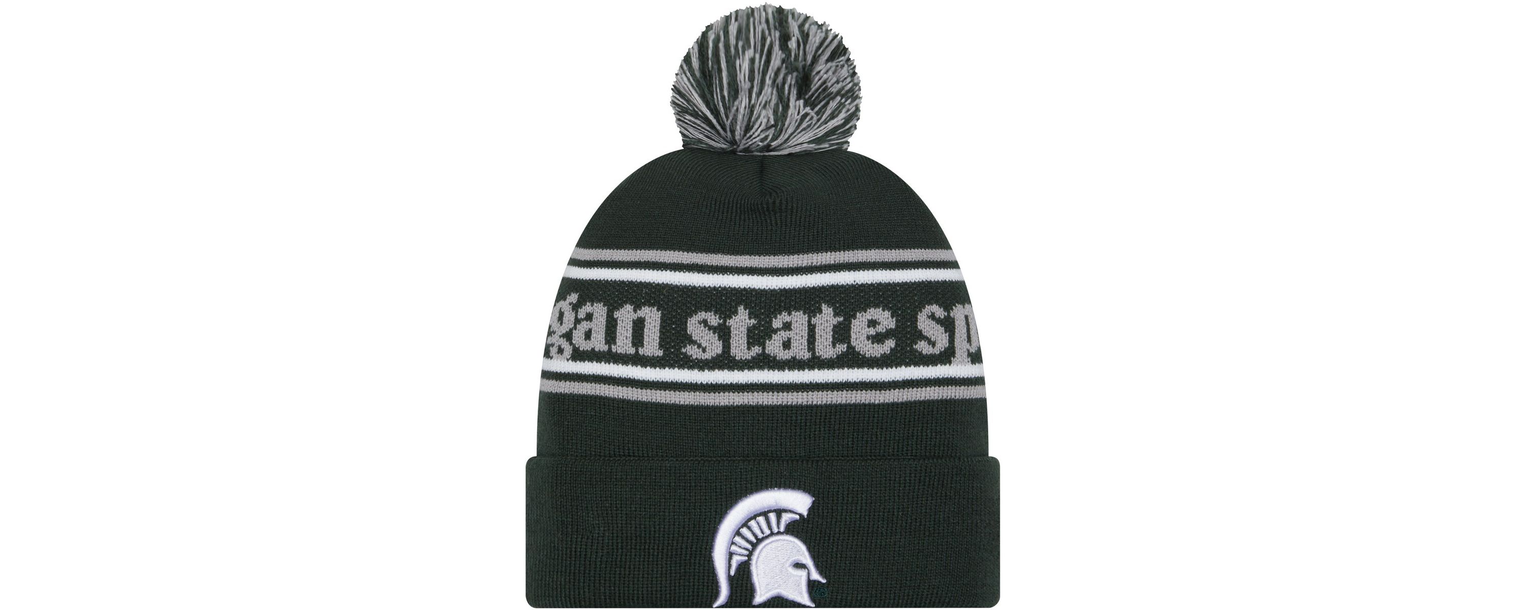 NCAA Michigan State Spartans Marquee Cuffed Knit Hat with Pom