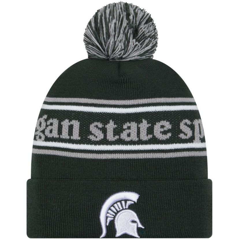 NCAA Michigan State Spartans Marquee Cuffed Knit Hat with Pom