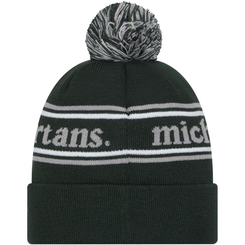 NCAA Michigan State Spartans Marquee Cuffed Knit Hat with Pom