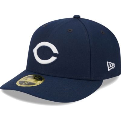 New Era Men's MLB Cincinnati Reds Oceanside Low 59FIFTY Fitted Hat, Navy Blue, 6 7/8