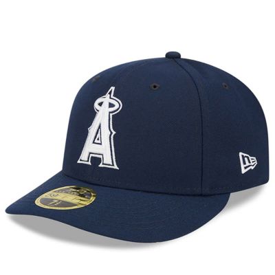New Era Men's MLB Los Angeles Angels Oceanside Low 59FIFTY Fitted Hat, Navy Blue, 7
