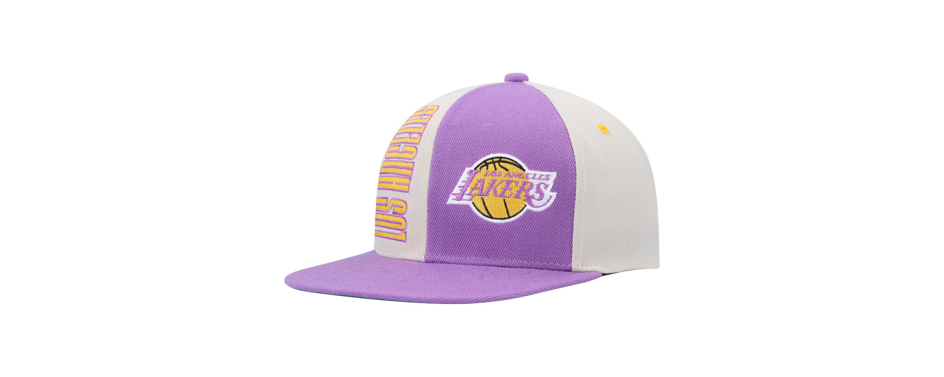 NBA Cream/Purple Los Angeles Lakers Hardwood Classics Pop Snapback Hat