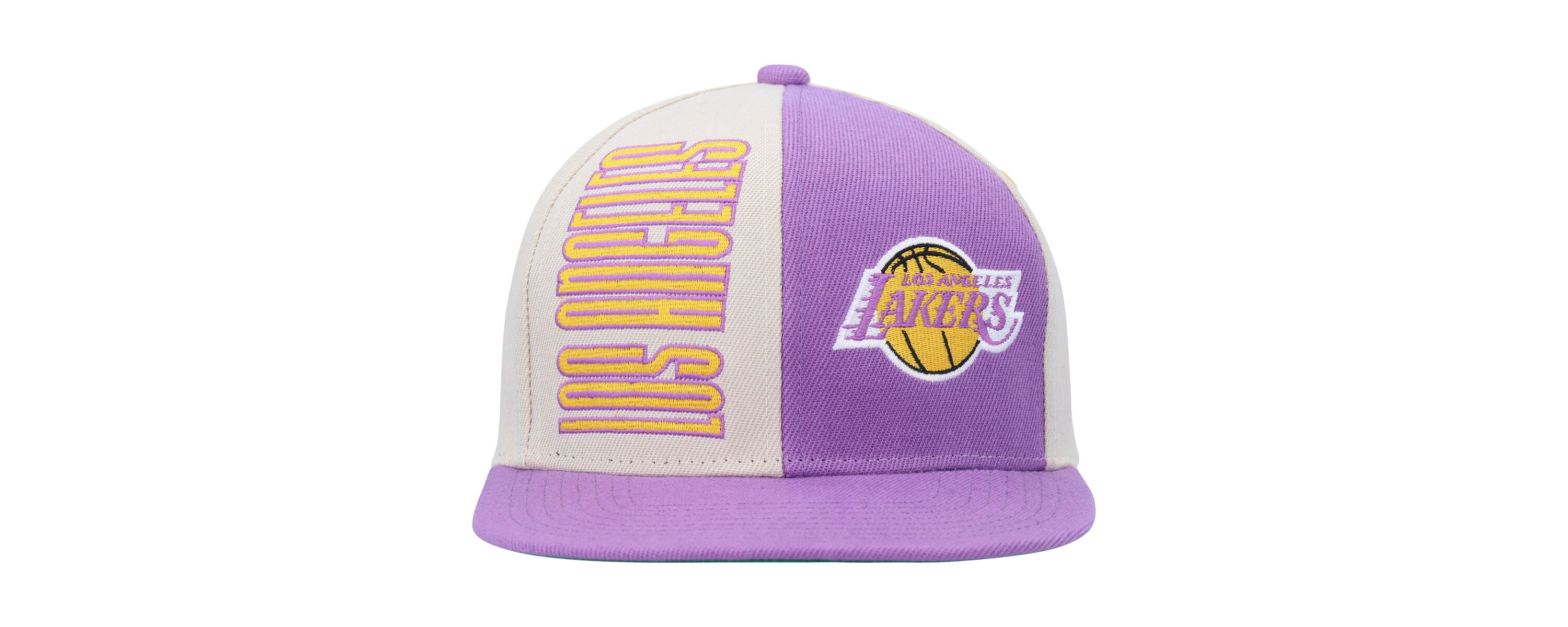 NBA Cream/Purple Los Angeles Lakers Hardwood Classics Pop Snapback Hat