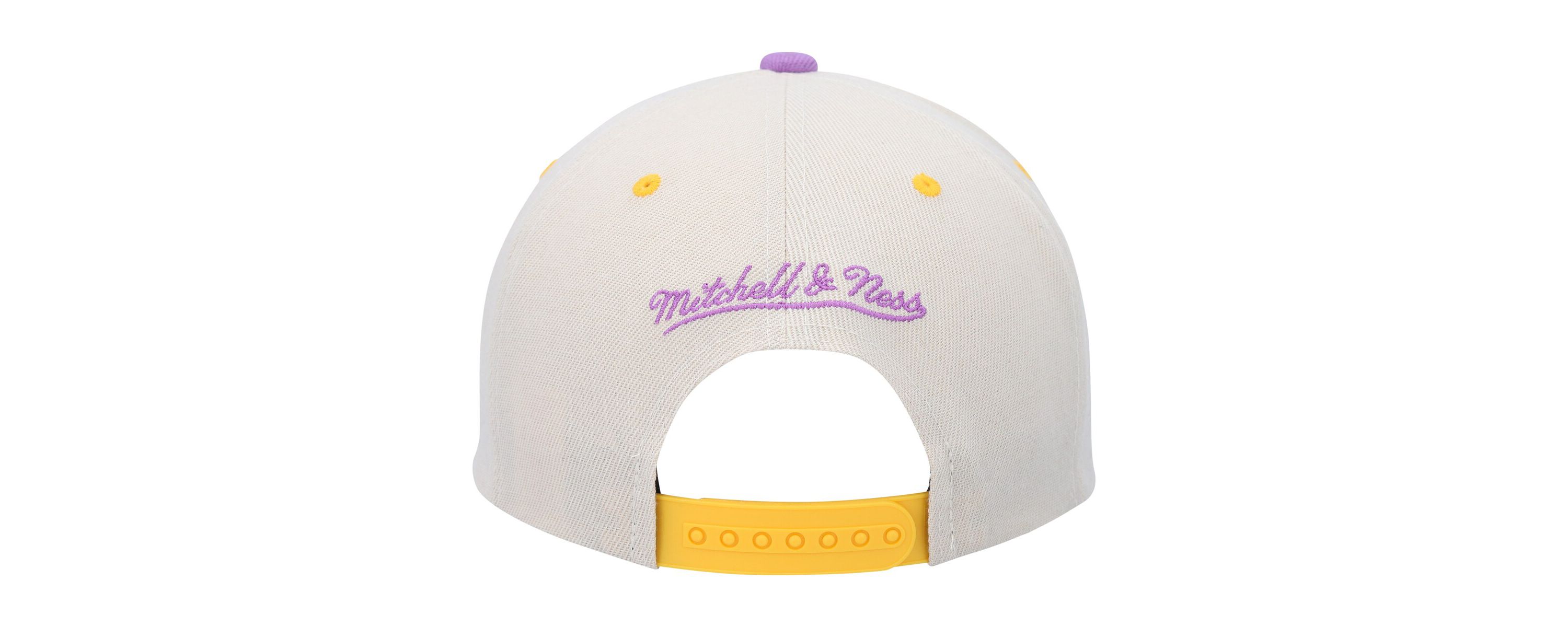 NBA Cream/Purple Los Angeles Lakers Hardwood Classics Pop Snapback Hat
