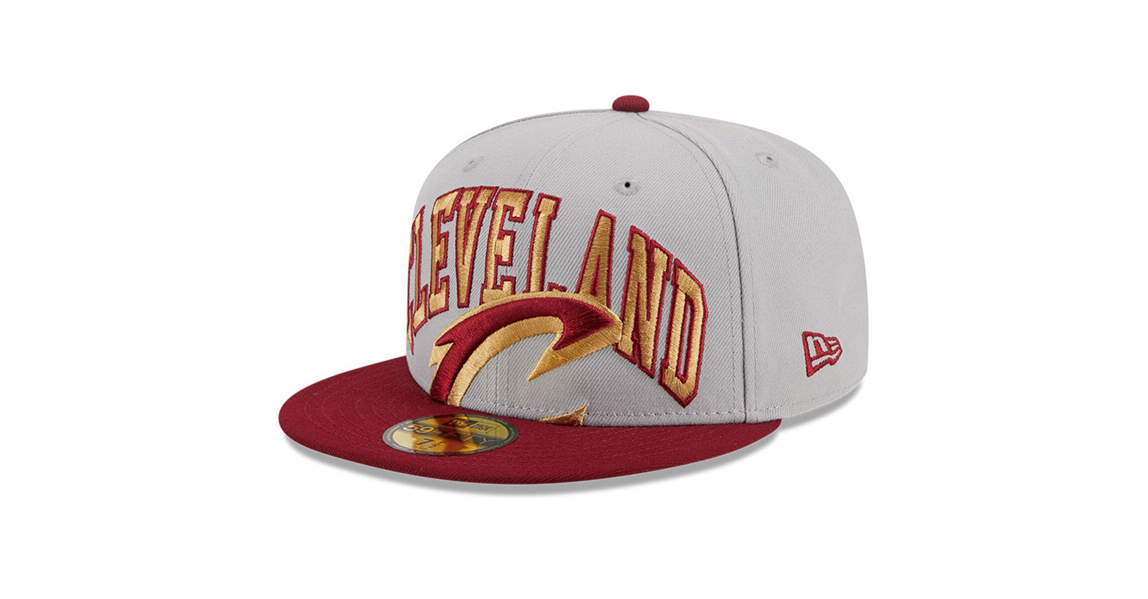 NBA Gray/Wine Cleveland Cavaliers Tip-Off Two-Tone 59FIFTY Fitted Hat