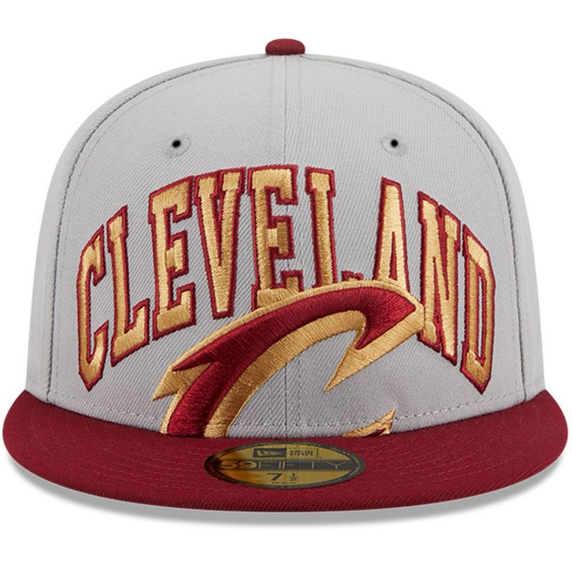 NBA Gray/Wine Cleveland Cavaliers Tip-Off Two-Tone 59FIFTY Fitted Hat