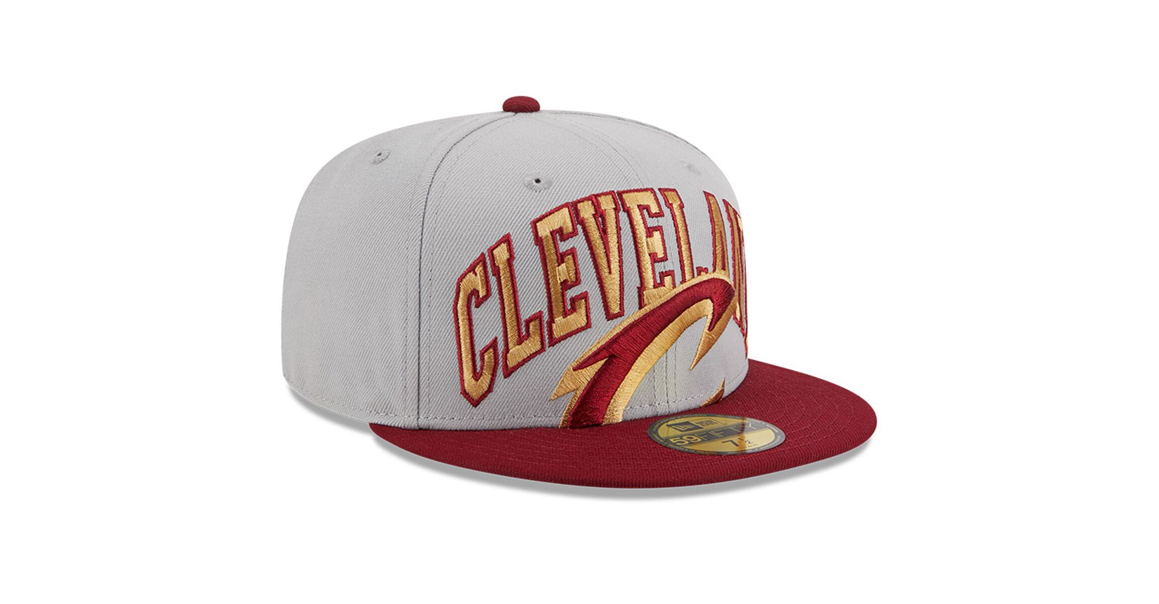 NBA Gray/Wine Cleveland Cavaliers Tip-Off Two-Tone 59FIFTY Fitted Hat