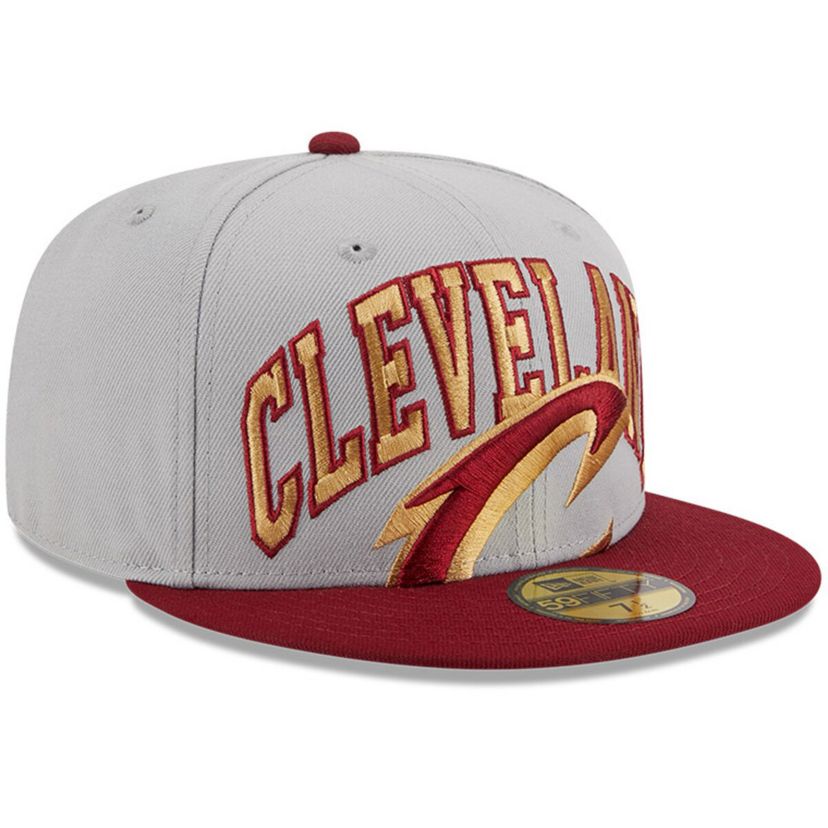 NBA Gray/Wine Cleveland Cavaliers Tip-Off Two-Tone 59FIFTY Fitted Hat