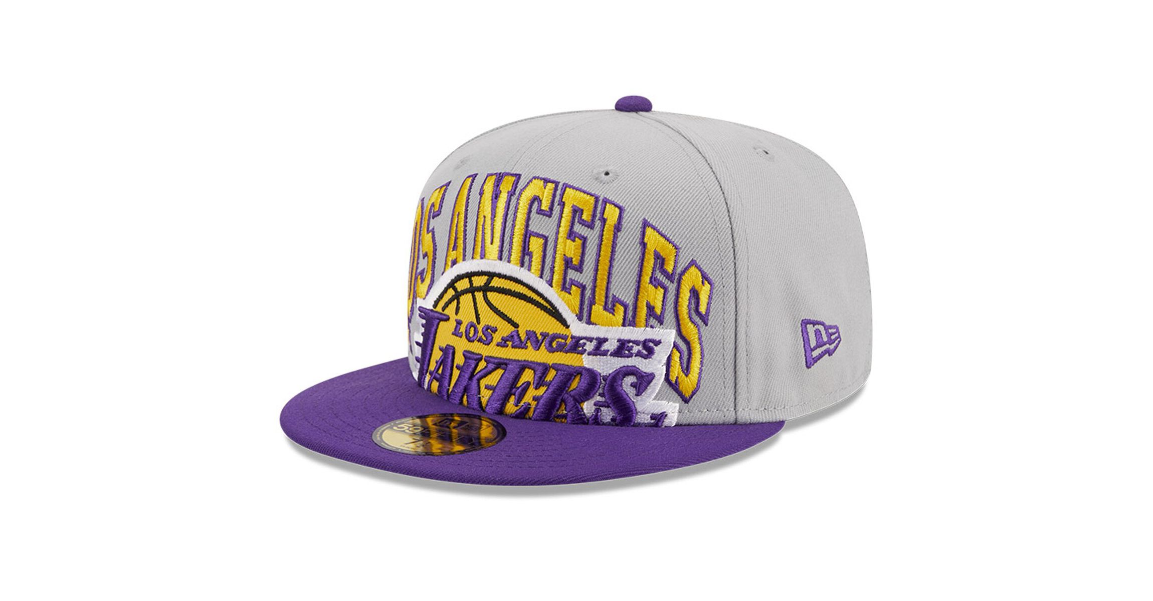 NBA Gray/Purple Los Angeles Lakers Tip-Off Two-Tone 59FIFTY Fitted Hat