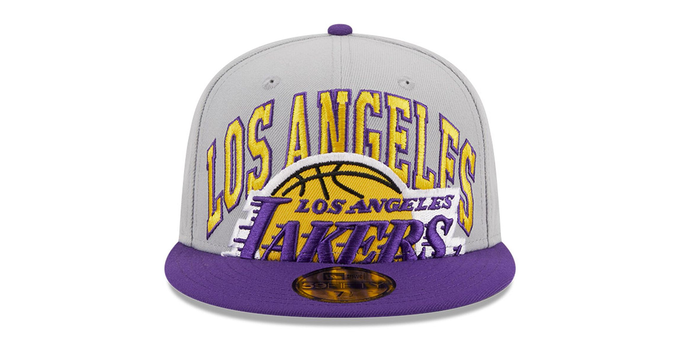 NBA Gray/Purple Los Angeles Lakers Tip-Off Two-Tone 59FIFTY Fitted Hat