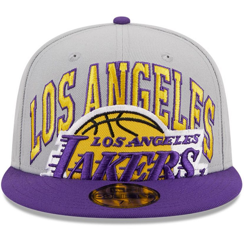 NBA Gray/Purple Los Angeles Lakers Tip-Off Two-Tone 59FIFTY Fitted Hat
