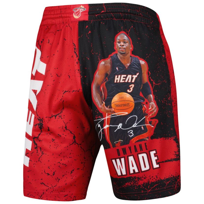NBA Dwyane Wade Miami Heat Hardwood Classics Player Burst Shorts