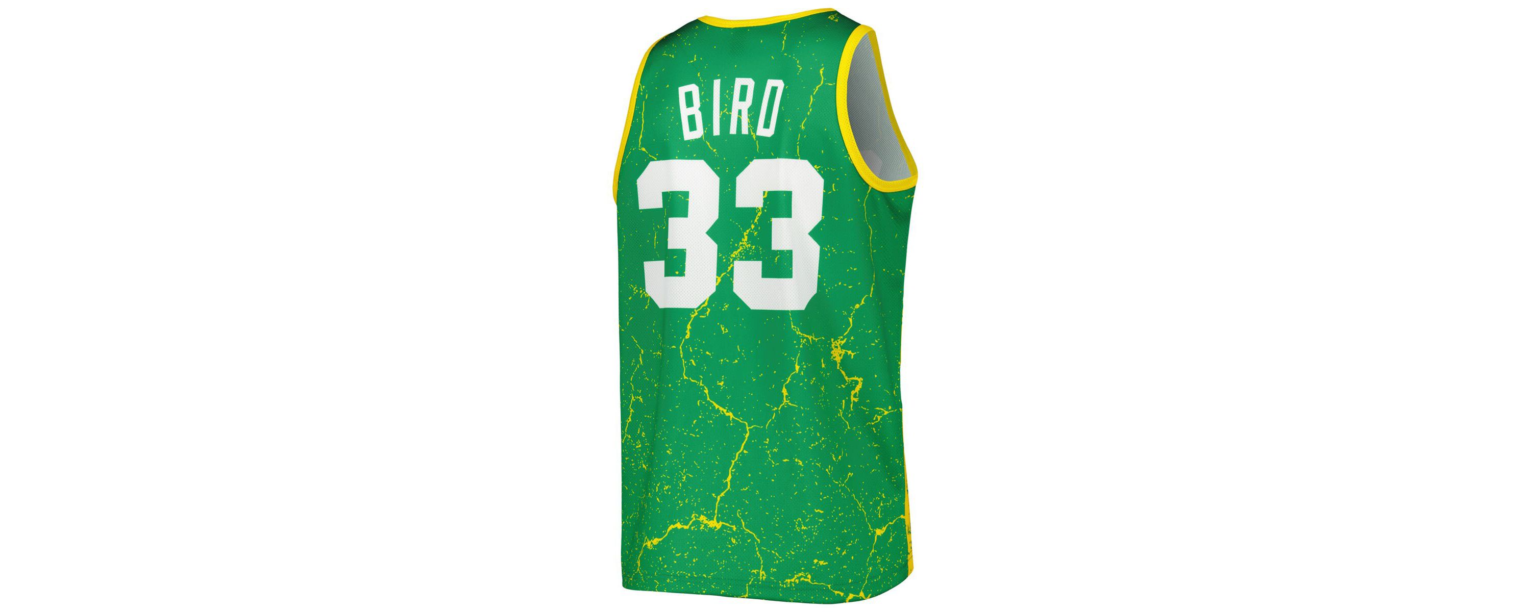 NBA Larry Bird Kelly Boston Celtics 1985-86 Hardwood Classics Player Burst Tank Top