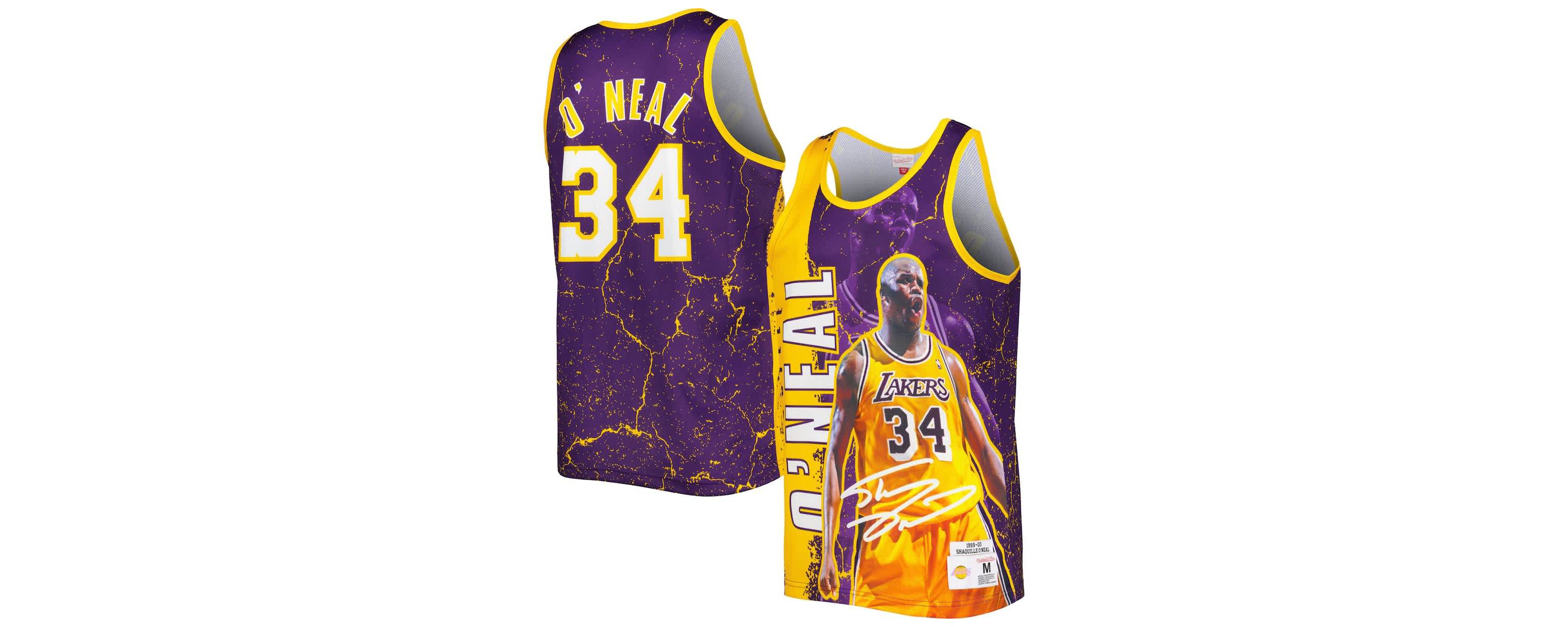 NBA Shaquille ONeal Los Angeles Lakers 1999-00 Hardwood Classics Player Burst Tank Top