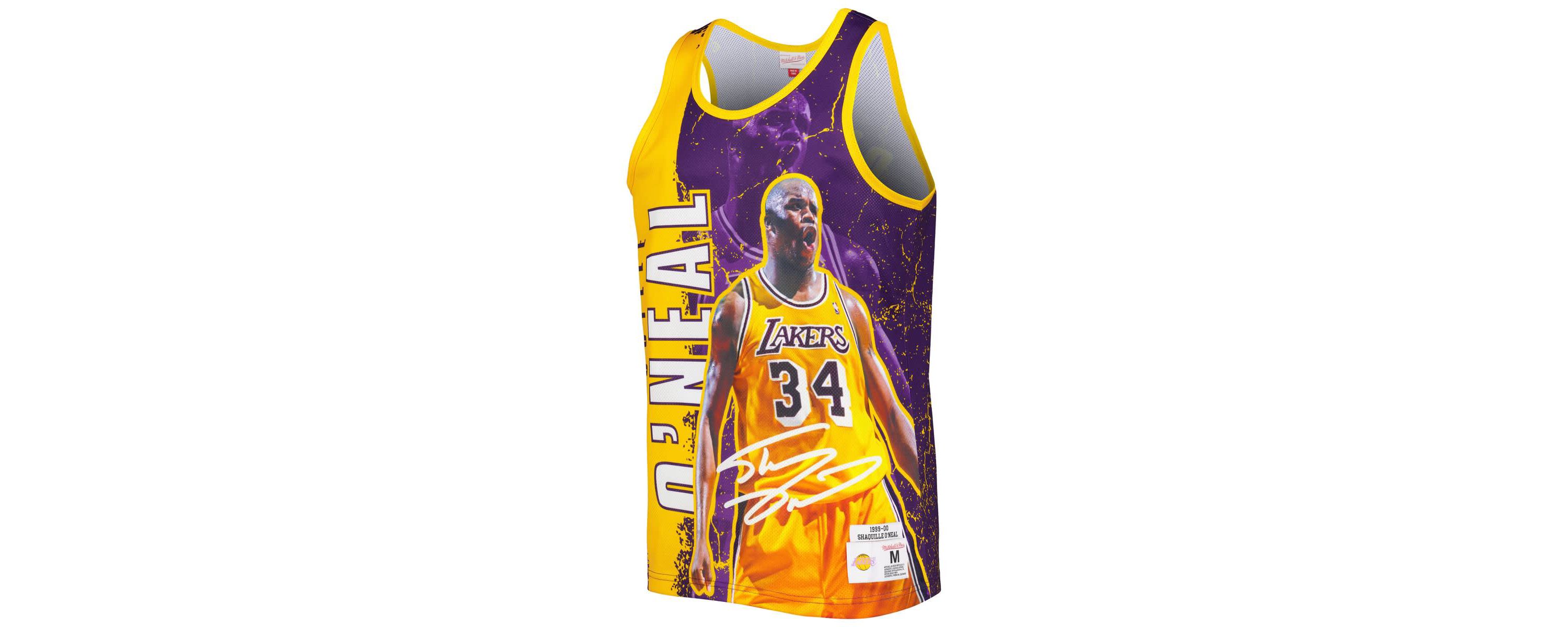NBA Shaquille ONeal Los Angeles Lakers 1999-00 Hardwood Classics Player Burst Tank Top